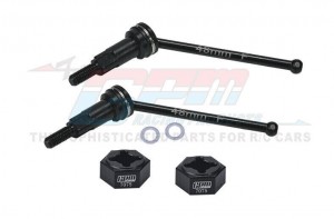 GPM MGG048FS Steel Front CVD Drive Shaft W Hex ARA311179  For ARRMA 1/18 GRANITE GROM ARA2102 / TYPHON GROM ARA2106 - BLACK - MGG048FS-BK