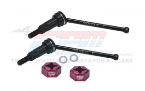 GPM MGG048FS Steel Front CVD Drive Shaft W Hex ARA311179  For ARRMA 1/18 GRANITE GROM ARA2102 / TYPHON GROM ARA2106 - RED - MGG048FS-R