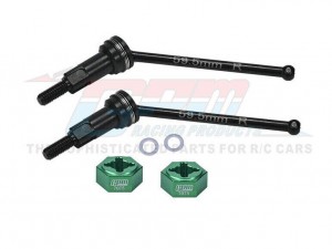GPM MGG059FS Steel Rear CVD Drive Shaft W Hex ARA311180 For ARRMA 1/18 GRANITE GROM ARA2102 - GREEN - MGG059FS-G