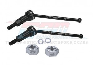 GPM MGG059FS Steel Rear CVD Drive Shaft W Hex ARA311180 For ARRMA 1/18 GRANITE GROM ARA2102 - SILVER - MGG059FS-S