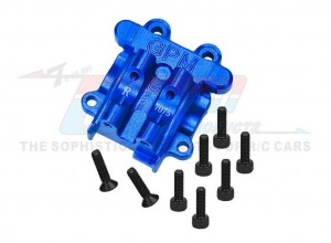 Aluminum 7075 Rear Diff Cover ARA320749 For ARRMA 1/18 GRANITE GROM MONSTER ARA2102 / 1/18 TYPHON GROM ARA2106 - BLUE - MGG013-B