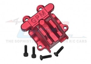 Aluminum 7075 Front Diff Cover ARA320749 For ARRMA 1/18 GRANITE GROM MONSTER ARA2102 / 1/18 TYPHON GROM BUGGY ARA2106 - RED - MGG012-R