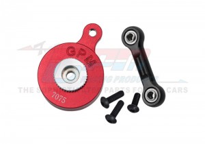GPM MAM4023TSH Aluminum 7075 Direct Mount Servo Saver 23T W/ Fix Link ARA340200 ARA340181 For ARRMA 1/8 Mojave 4X4 1/10 Vorteks Vendetta Granite 3S 4S BLX - RED - MAM4023TSH-R