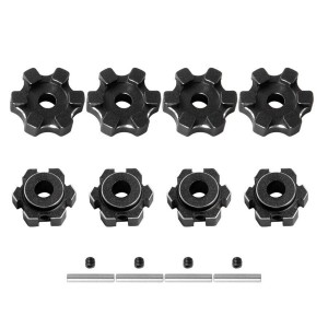 Aluminum Splined Wheel Hex Hubs 17mm 8956 For TRAXXAS 1/10 MAXX MONSTER 89086-4 - TRX-178956/BK
