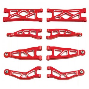 Full Aluminum Suspension Arm Set ARA330808 ARA330809 ARRMA 1/18 GRANITE GROM ARA2102 - RED - RS-ARA330809/RE