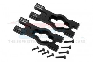 GPM LMTM201FR ALUMINUM 7075 BODY MOUNT CROSS BAR LOS211047 LOSI 1/18 Mini LMT 4X4 MONSTER LOS01026 - BLACK - LMTM201FR-BK