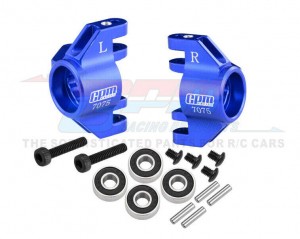 GPM Aluminum 7075 Front Steering Block LOS214041 For LOSI 1/18 Mini LMT 4X4 MONSTER LOS01026 - BLUE - LMTM021-B