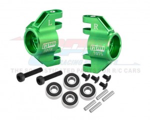 GPM Aluminum 7075 Front Steering Block LOS214041 For LOSI 1/18 Mini LMT 4X4 MONSTER LOS01026 - GREEN - LMTM021-G