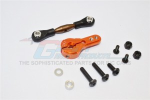 SPRING STEEL ANTI-THREAD TIE ROD WITH  ALUMINIUM SERVO HORN FOR 24T AXIAL YETI ROCK RACER - YT16024-OR