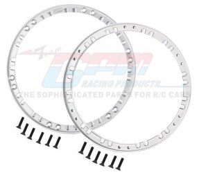 GPM Aluminum 7075 Front Reinforcement Rings Wheel For LOSI RC 1/4 Promoto MX Motocycle LOS06000 LOS06002 - SILVER - MX0505F-SI