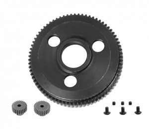 STEEL 48P 76T SPUR GEAR W/ PINION GEAR 25T 27T 4676 FOR 1/10 RC TRAXXAS SLASH STAMPEDE BIGFOOT RUSTLER - TRX-4676T
