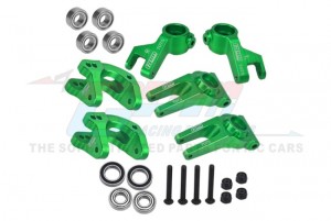 GPM MGO192122 ALUMINUM 7075 FRONT C HUBS & FRONT STEERING BLOCK & REAR HUB ARA330818 ARA340189 FOR ARRMA 1/10 GORGON ARA3230S - MGO192122-G