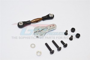 SPRING STEEL ANTI-THREAD TIE ROD WITH  ALUMINIUM SERVO HORN FOR 24T AXIAL YETI ROCK RACER - YT16024-S