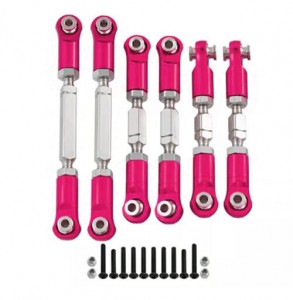 ALUMINUM FULL TIE ROD SET ARA330802 ARA330801 For 1/8 ARRMA MOJAVE 4X4 4S BLX ARA4404 - RED - RS-ARA330802/R