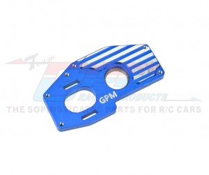 GPM Aluminum 7075 Motor Mount Plate Center Diff Big Bearing ARA311192 For ARRMA 1/8 MOJAVE 4S BLX ARA4404 - BLUE - MAM4018-B