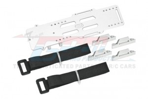 GPM LMTM0126A ALUMINUM 7075 BATTERY COMPARTMENT WITH ESC & RECEIVING BRACKET LOSI 1/18 Mini LMT 4X4 Brushed Monster LOS01026 - SILVER - LMTM0126A-S