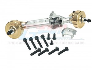 GPM ALU 7075 Front Brass Counterweight Straight Axle Housing For 1/10 RC AXIAL SCX10 PRO Crawler - SILVER - SCXP012/SI