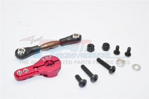 SPRING STEEL ANTI-THREAD TIE ROD WITH  ALUMINIUM SERVO HORN FOR 25T SPLINE AXIAL YETI ROCK RACER - YT16025-R