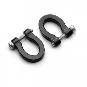 Aluminum Bumper D-Ring Tow Hook For 1/10 AXIAL SCX10 / TRAXXAS TRX-4 TRX-6 RC Crawler - AS-DT01/BK