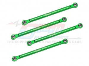 GPM Aluminum 7075 Lower 4-Link Bar Set LOS214045 For LOSI 1/18 Mini LMT Monster LOS01026 - GREEN - LMTM014FR-G