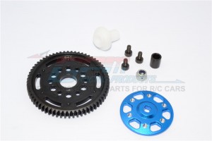 ALUMINIUM SPUR GEAR ADAPTER + STEEL  SPUR GEAR 32 PITCH 64T AXIAL YETI ROCK RACER - YT1664T-B