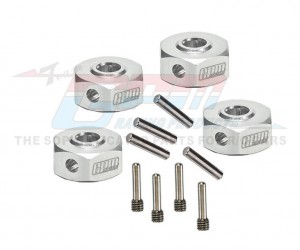 GPM LMTM010 Aluminum 7075 Hex Adapters 12mm LOS212050 For LOSI 1/18 Mini LMT Monster LOS01026 - SILVER - LMTM010-S