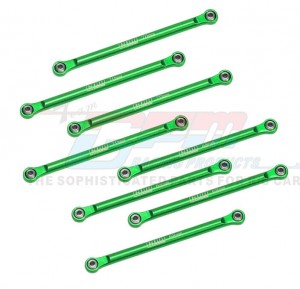 GPM LMTM1449FR Aluminum 7075 Upper & Lower Link Bar Set LOS214044 LOS214045 For LOSI 1/18 Mini LMT Monster LOS01026 - LMTM1449FR-G