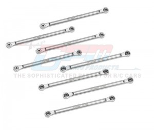 GPM LMTM1449FR Aluminum 7075 Upper & Lower Link Bar Set LOS214044 LOS214045 For LOSI 1/18 Mini LMT Monster LOS01026 - LMTM1449FR-S