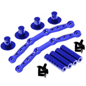 Aluminum Body Post Mount ARA320740 For Arrma 1/8 RC Mojave 4S 4X4 BLX Truck ARA4404 - BLUE - RS-ARA320740-B