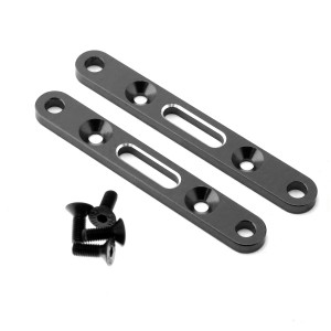 Aluminum Front And Rear Lower Suspension Arm Mount  ARA320589 ARA320590 For 1/8 ARRMA MOJAVE 4S 4X4 BLX Truck ARA4404 - BLACK - RS-ARA320589/BK