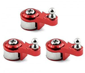 Aluminum Servo Horn W/ Build-in Spring Set 5669 For TRAXXAS 1/10 RC TRX-4 TRX-6 Crawler Truck - RED - TRX-5669/RE