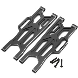 Aluminum Front Suspension Arms ARA330711 For ARRMA 1/10 KRATON / OUTCAST 4X4 4S V2 BLX TRUCK - RS-ARA330711/BK