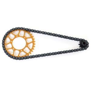 Aluminum 7075 Front Chain Sprocket Set - 10T Chain 70 Roller LOS262000 For LOSI 1/4 PROMOTO MX Motorcycle Bike LOS06000 - ORANGE - LOS2620034/OR