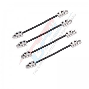 GPM Aluminum Front & Rear Suspension Travel Limit Straps LOS243013 For LOSI 1/18 Mini LMT Monster LOS01026 - SILVER - LMTMSP-S