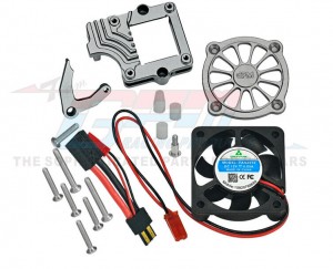 GPM Aluminum Motor Cooling Fan With Switch For TRAXXAS 1/10 TRX-4 TRX-6 CRALWER - TRX4015FAN-GS