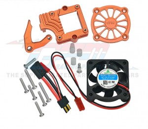 GPM Aluminum Motor Cooling Fan With Switch For TRAXXAS 1/10 TRX-4 TRX-6 CRALWER - TRX4015FAN-OR