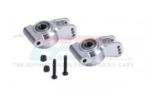 GPM ALUMINUM 7075 REAR HUB W/ LARGE SIZE BEARINGS LOS234020 FOR RC LOSI 1/10 LASERNUT TENACITY LOS03028 - SILVER - LU4022N-S