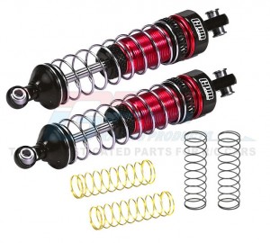 GPM LMTM065F/R Aluminum Front / Rear Shock Set LOS213010 For LOSI RC 1/18 Mini LMT Monster LOS01026T1 - RED - LMTM065F/R-R