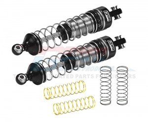 GPM LMTM065F/R Aluminum Front / Rear Shock Set LOS213010 For LOSI RC 1/18 Mini LMT Monster LOS01026T1 - SILVER - LMTM065F/R-S