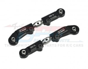 GPM Aluminum 7075 Stainless Steel Adjustable Front Steering Links TKR5056 TKR9523 1/10 TEKNO MT410 2.0 4X4 Pro Monster TkR9501 - MT2162S-BK