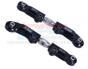 GPM Aluminum 7075 Stainless Steel Front Camber Links TKR5188B TKR9523 1/10 TEKNO MT410 2.0 4X4 Pro Monster TkR9501 - BLACK - MT2054S-BK