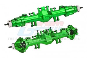 GPM LMTM1213KIT ALUMINUM 7075 QUICK RELEASE FRONT & REAR AXLE HOUSING KIT LOS212035 For LOSI 1/18 Mini LMT Monster LOS01026 - GREEN - LMTM1213KIT-G