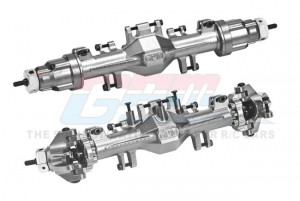 GPM LMTM1213KIT ALUMINUM 7075 QUICK RELEASE FRONT & REAR AXLE HOUSING KIT LOS212035 For LOSI 1/18 Mini LMT Monster LOS01026 - SILVER - LMTM1213KIT-S