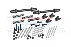 GPM LMTM312FR ALUMINUM 7075 FRONT & REAR SWAY BAR SET LOS214042 FOR LOSI 1/18 Mini LMT 4X4 Brushed Monster LOS01026 - BLACK - LMTM312FR-BK