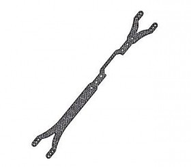 3RACING SAK-CS129/GA Graphite Upper Deck 64 For 1/10 RC Cero Sport Car - SAK-CS129/GA