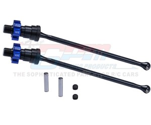 GPM TXM8170B 7075 Alloy Hex W/ Carbon Steel Front / Rear Driveshaft CVD 7750X 7768 For TRXXAS 1/5 X-Maxx 8S - BLUE - TXM8170B-B