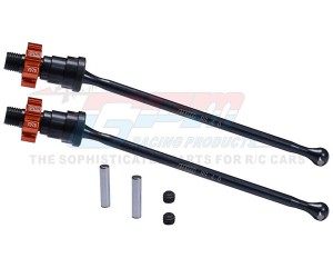 GPM TXM8170B 7075 Alloy Hex W/ Carbon Steel Front / Rear Driveshaft CVD 7750X 7768 For TRXXAS 1/5 X-Maxx 8S - ORANGE - TXM8170B-OR