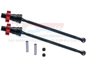 GPM TXM8170B 7075 Alloy Hex W/ Carbon Steel Front / Rear Driveshaft CVD 7750X 7768 For TRXXAS 1/5 X-Maxx 8S - RED - TXM8170B-R