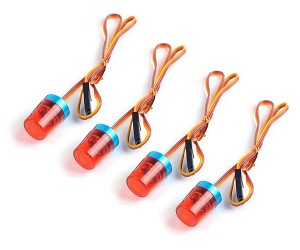 Rotating Police LED Flashing Lamp - 4pcs For 1/14 TAMIYA TRACTOR 1/10 RC Car - RS-ELED02-RE