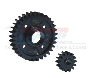 GPM TXM81433TS Carbon Steel Center Diff Output Gear 33T & Input Gear 14T 7784X 7785X For TRAXXAS 1/6 XRT 8S 1/5 X-MAXX 8S MONSTER - TXM81433TS/BK